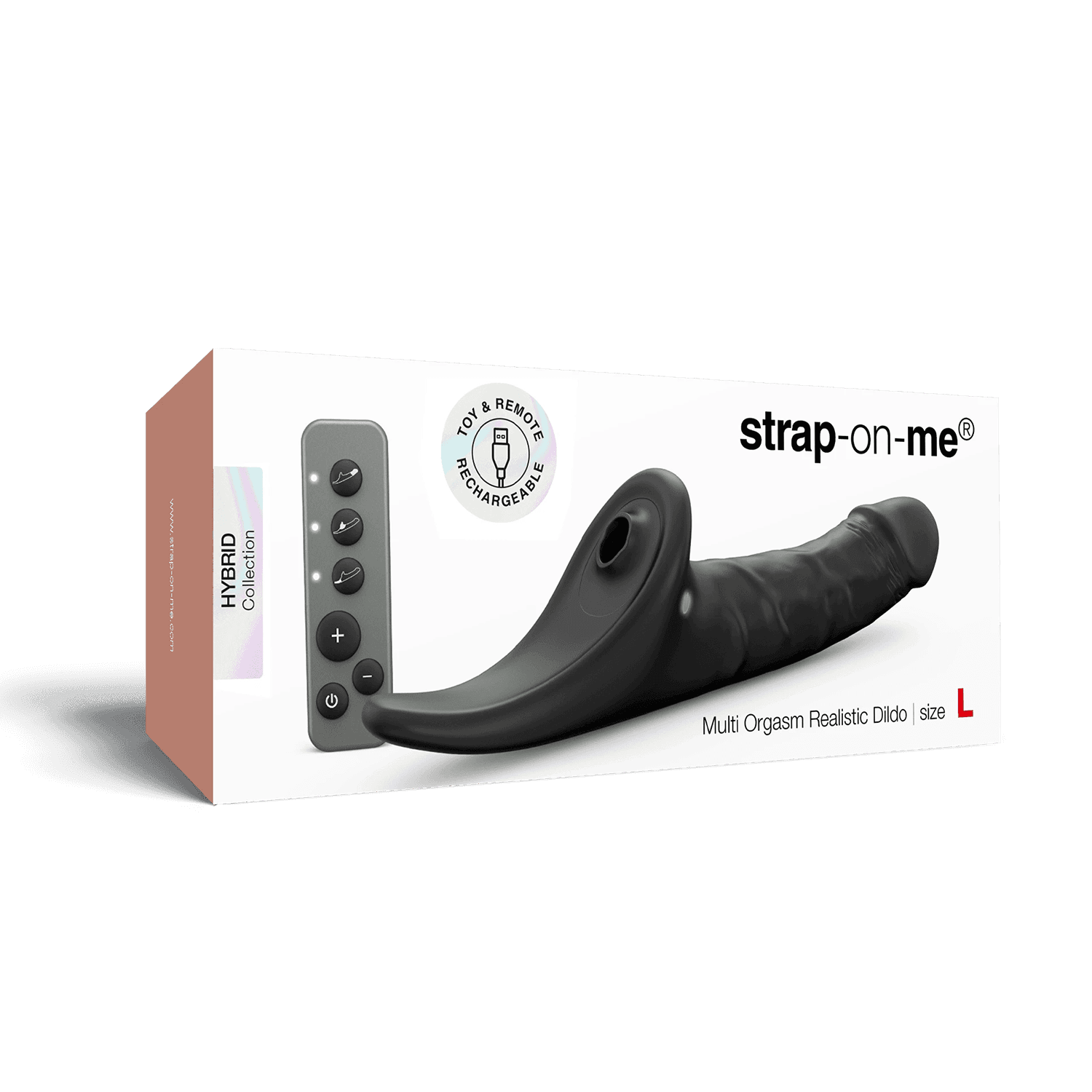 Strap-On-Me - Multi Orgasm Realistic Dildo - Maat L - Zwart 2
