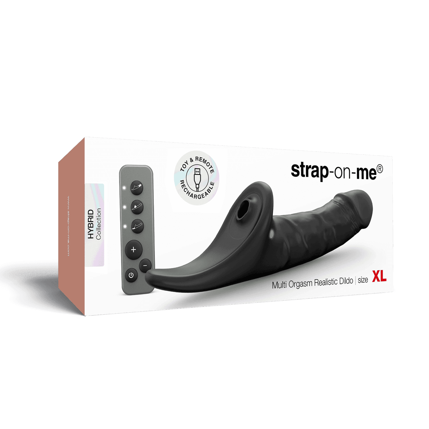 Strap-On-Me - Multi Orgasm Realistic Dildo - Maat XL - Zwart 2