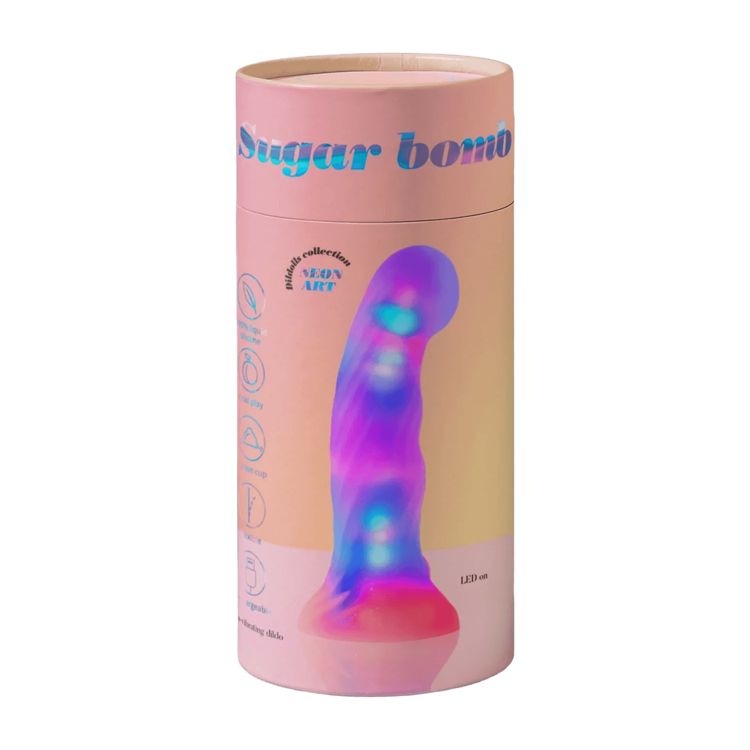 Love to Love - Sugar Bomb - Dildo met Led - Roze/Geel 2