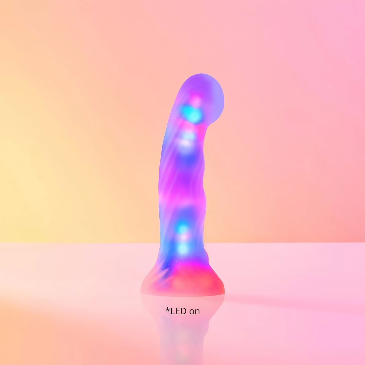 Love to Love - Sugar Bomb - Dildo met Led - Roze/Geel 7