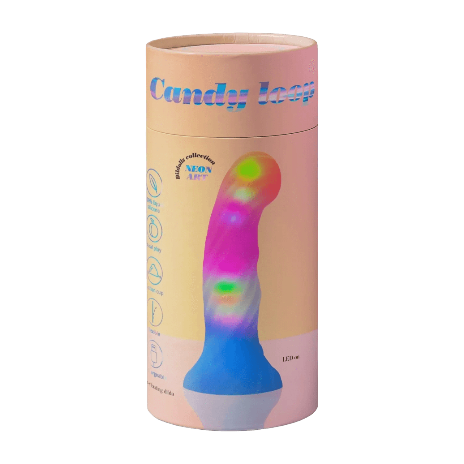 Love to Love - Candy Loop - Dildo met Led - Blauw/Roze 2