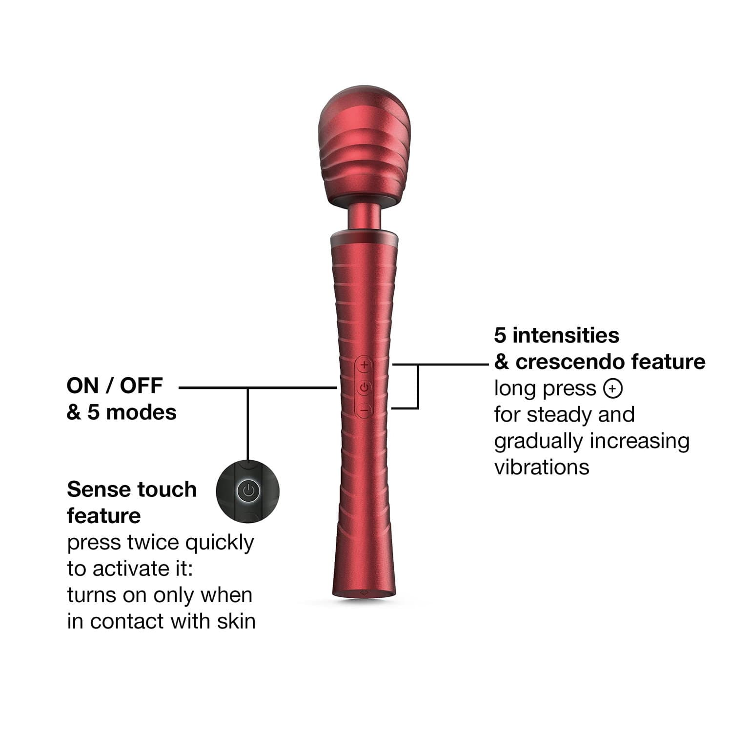 MANWAN - Man.Wand Edgy - Wandvibrator - Red Velvet 8