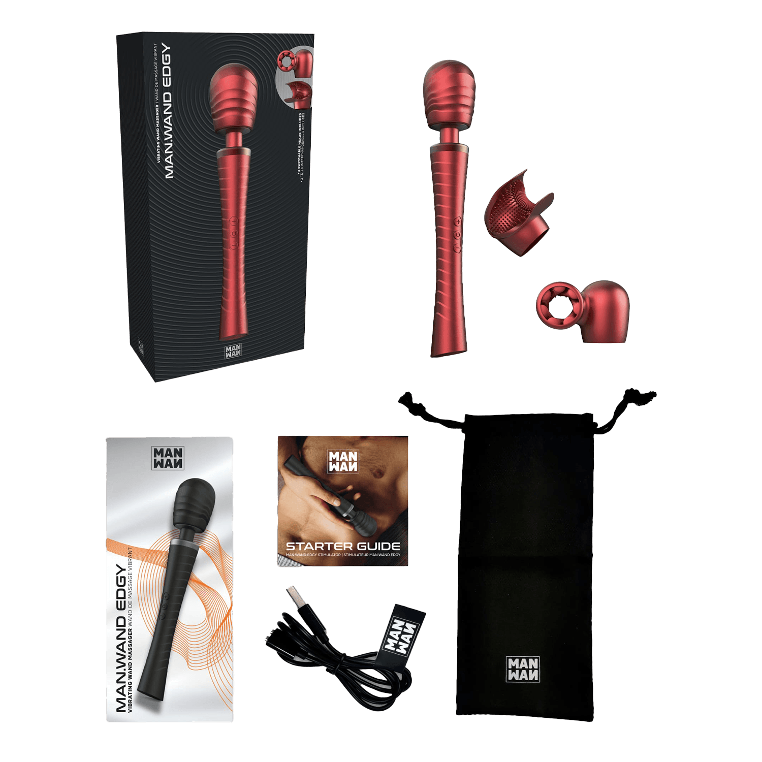 MANWAN - Man.Wand Edgy - Wandvibrator - Red Velvet 2