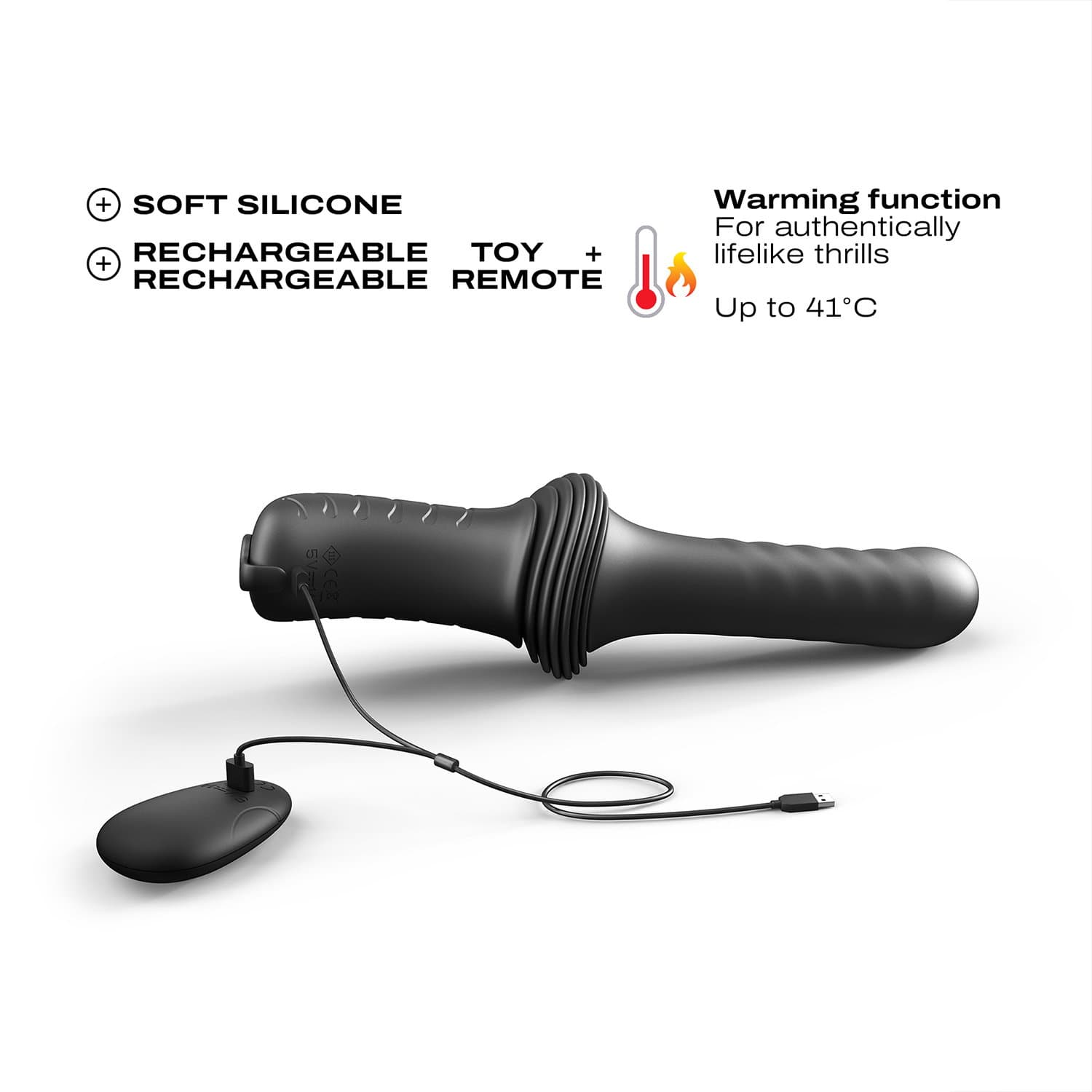 Dorcel - Deep Orgasm - Thrusting Vibrator - Zwart 10
