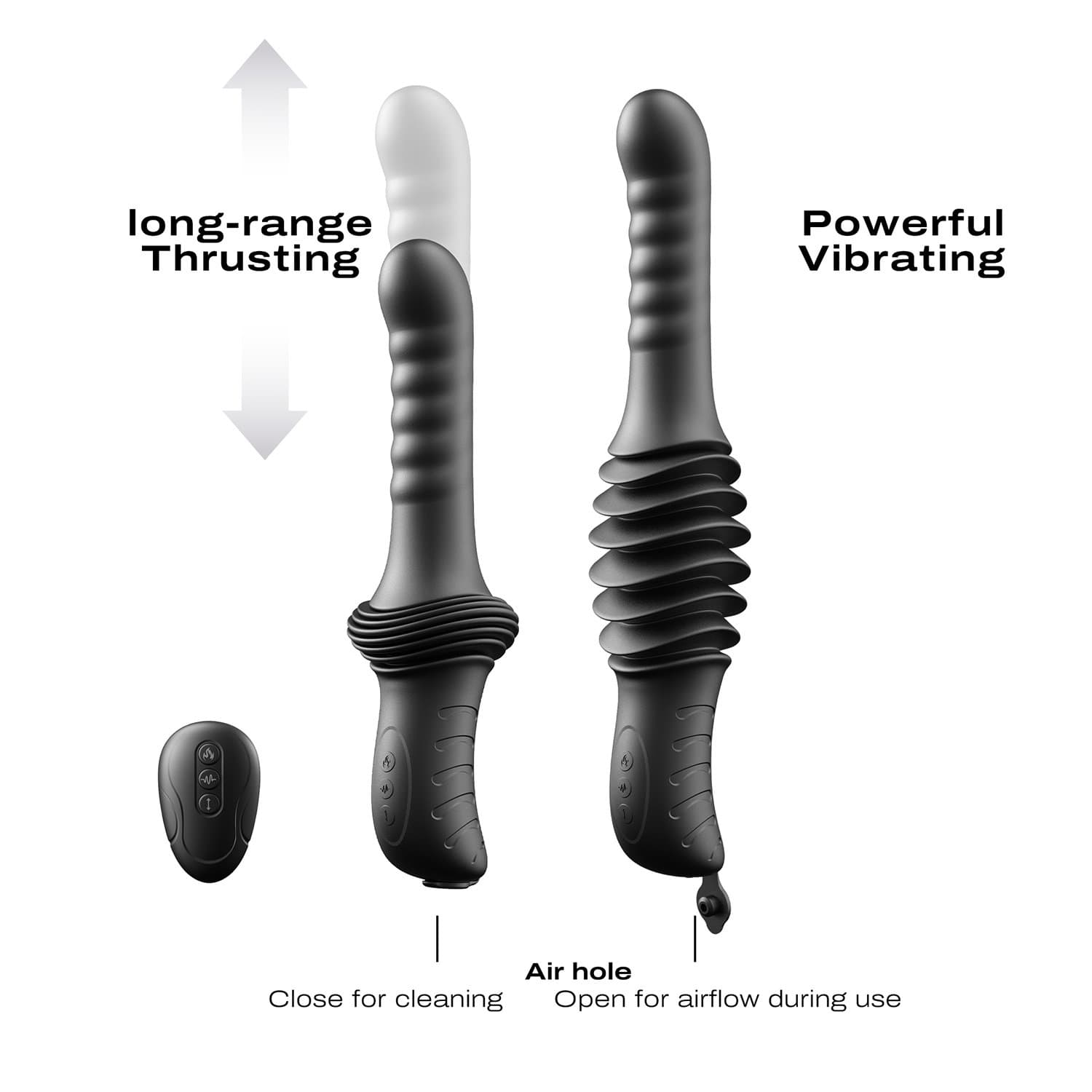Dorcel - Deep Orgasm - Thrusting Vibrator - Zwart 9
