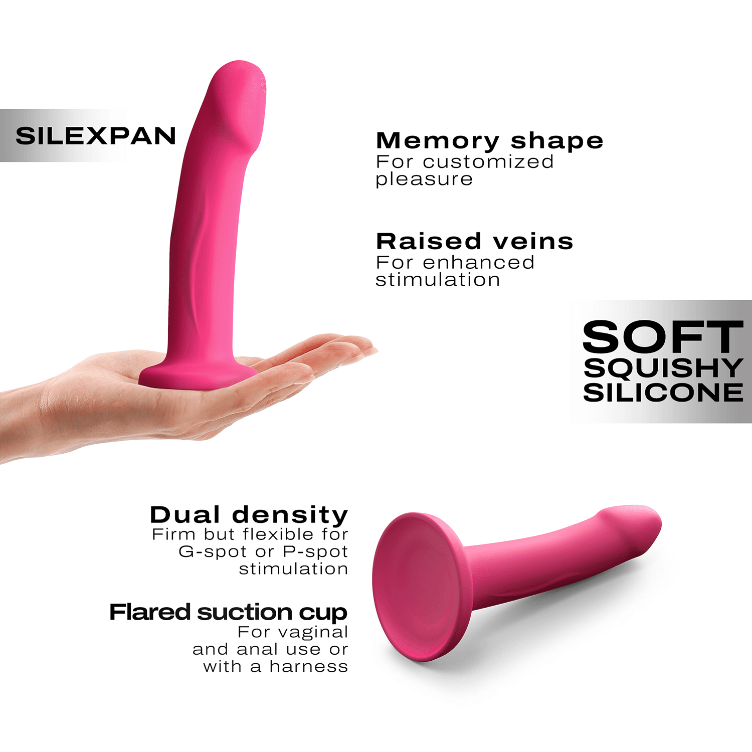 Dorcel - Real Pleasure Dildo - Maat S - Roze 5