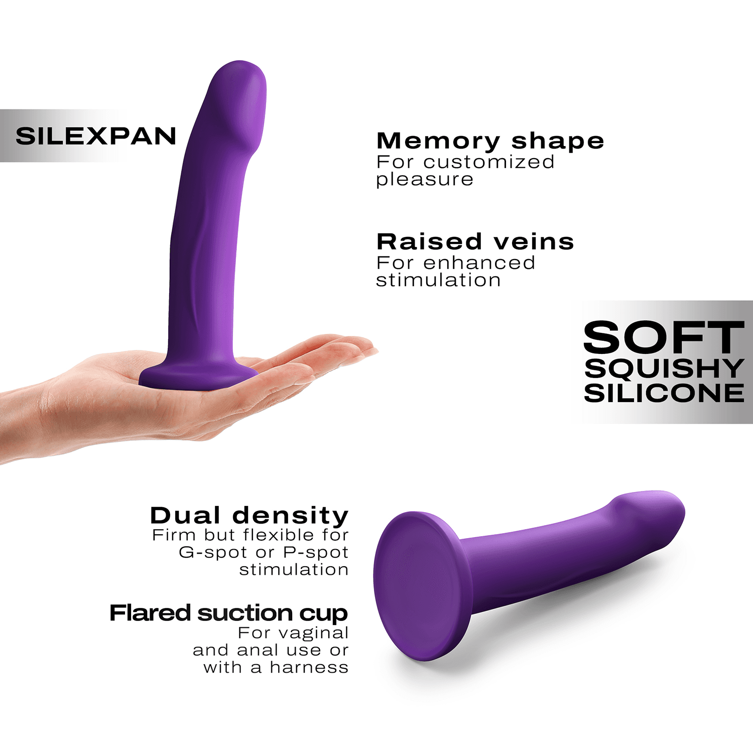 Dorcel - Real Pleasure Dildo - Maat S - Paars 5