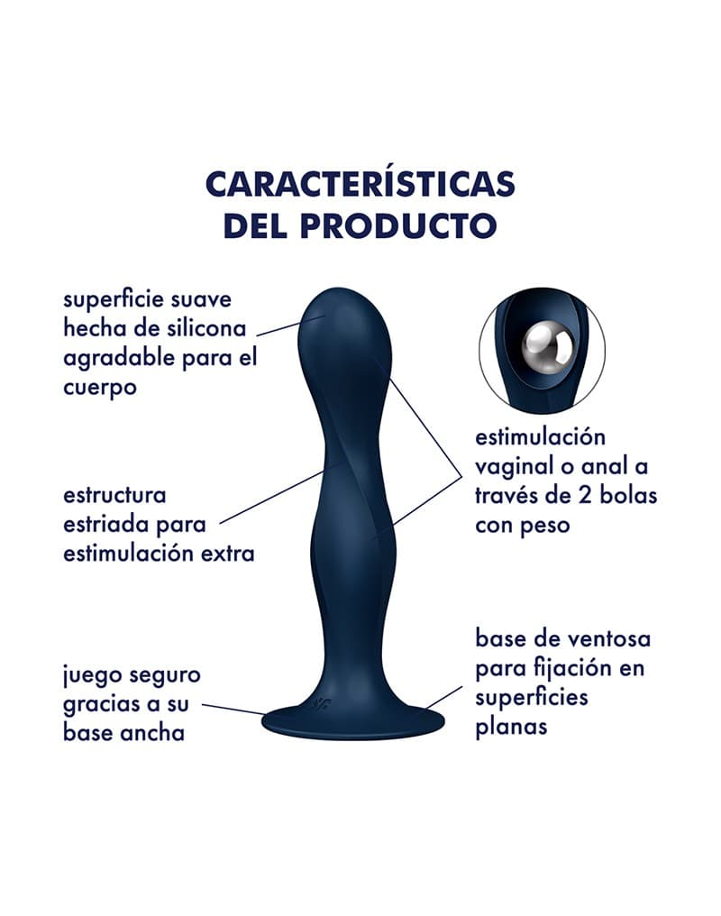 Satisfyer - Dubbele Bal-R - Donkerblauw 7