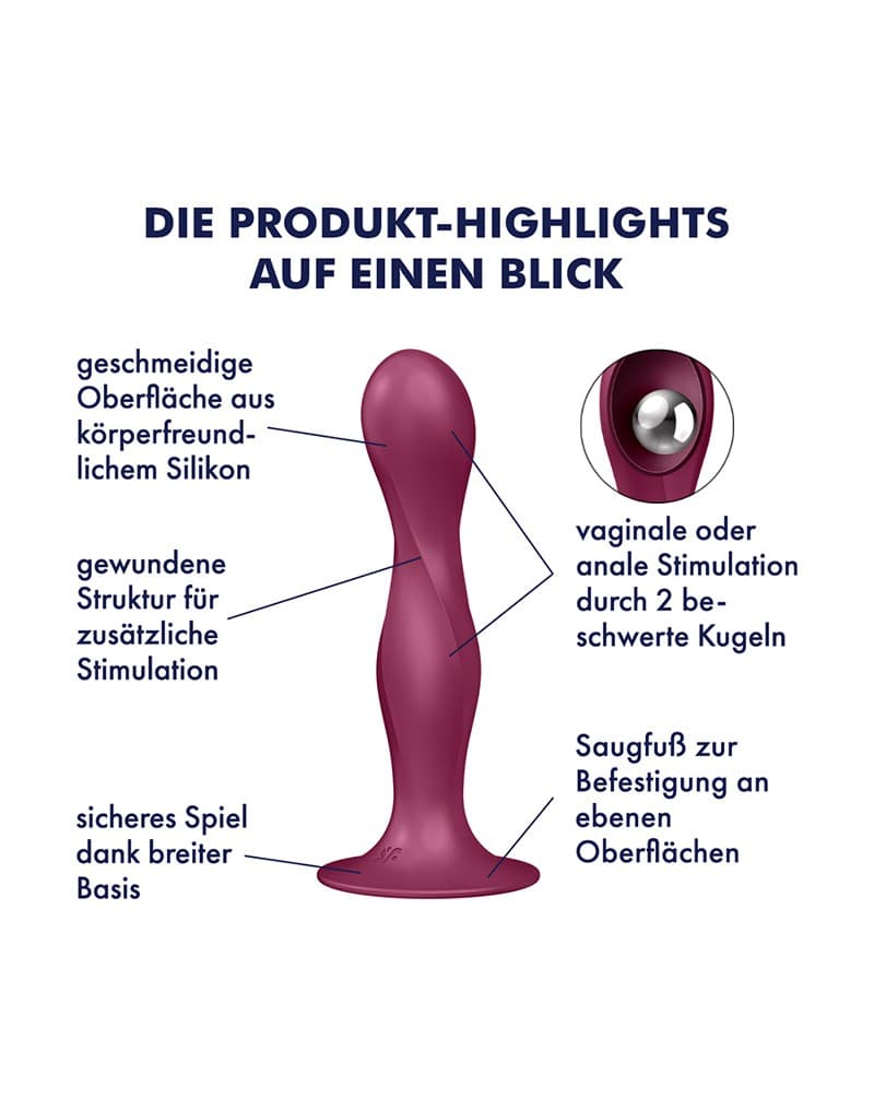 Satisfyer - Dubbele Bal-R - Rood 6