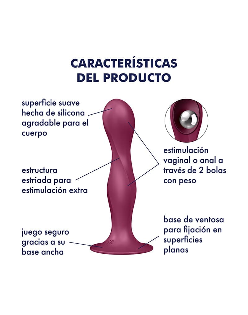 Satisfyer - Dubbele Bal-R - Rood 8
