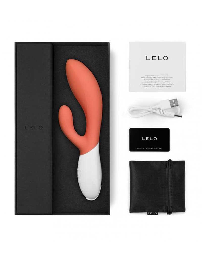 LELO - Ina 3 - Rabbit Vibrator - Coral 3