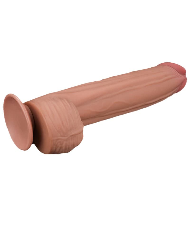 LoveToy - Sliding Skin Dildo 31 cm - Nude 4