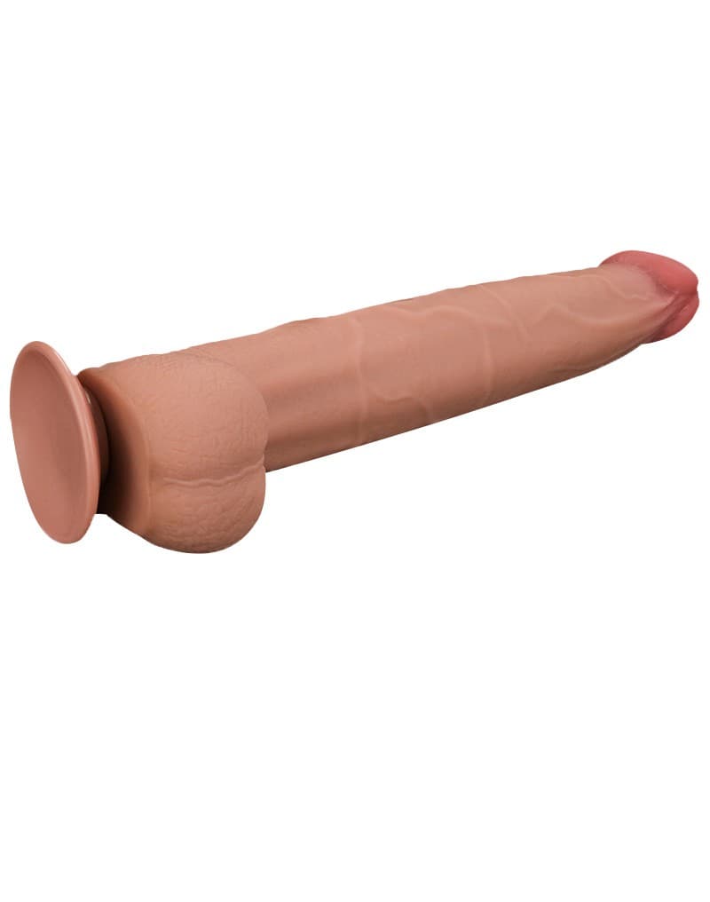 LoveToy - Sliding Skin Dildo 34 cm - Nude 4