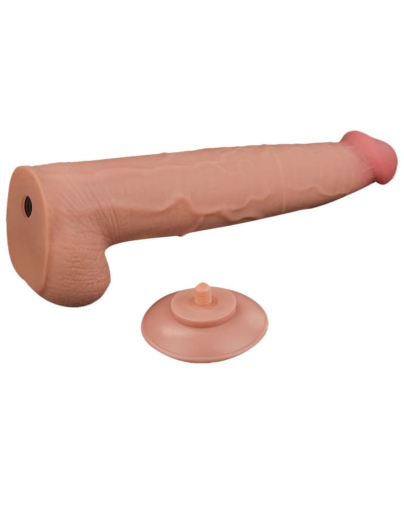LoveToy - Sliding Skin Dildo 34 cm - Nude 7