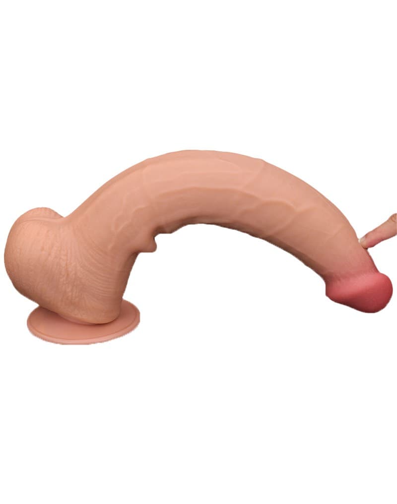LoveToy - Sliding Skin Dildo 34 cm - Nude 10