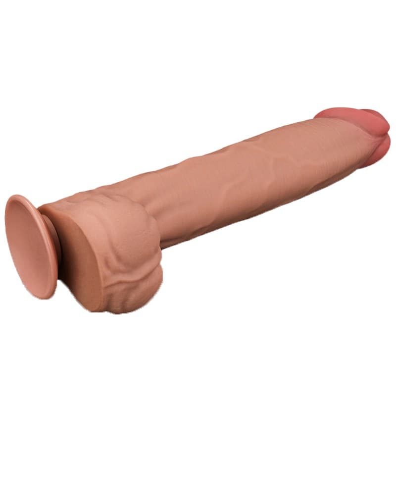 LoveToy - Sliding Skin Dildo 36 cm - Nude 4