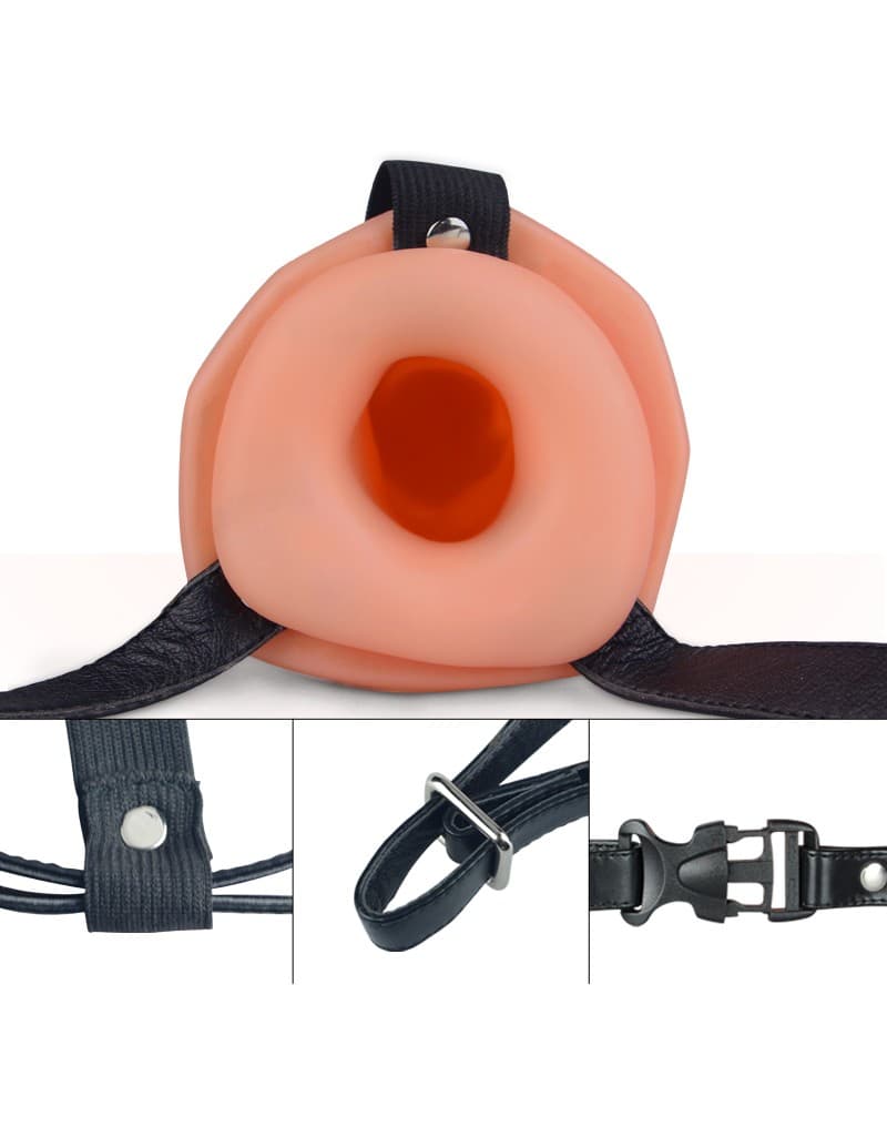 Unisex Hollow Strap On 6.5" 5