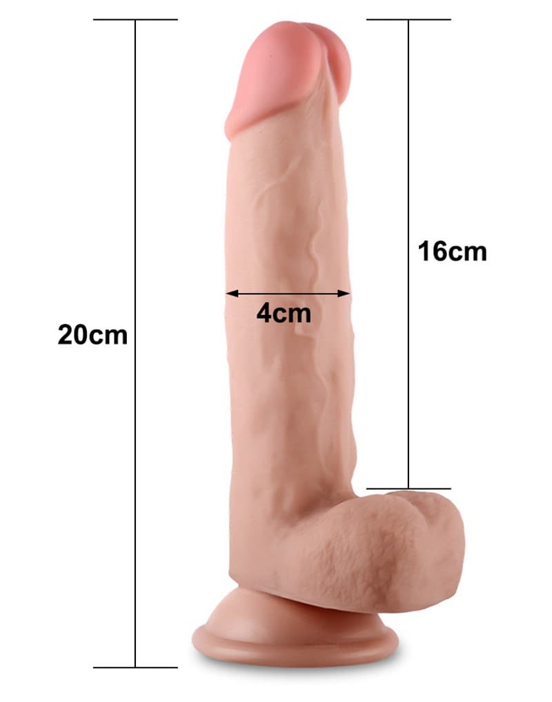 LoveToy - 8 inch Sliding Skin Dildo 7