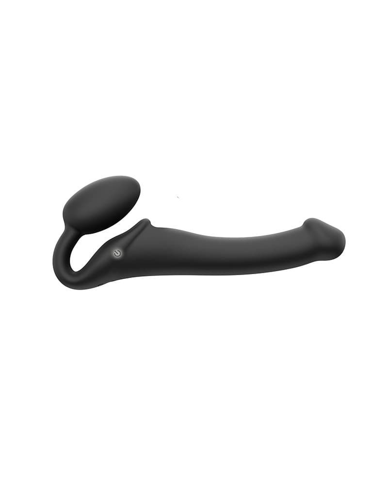 Strap-On-Me - Buigbare Strap-On Vibrator met Afstandsbediening Maat M - Zwart 1