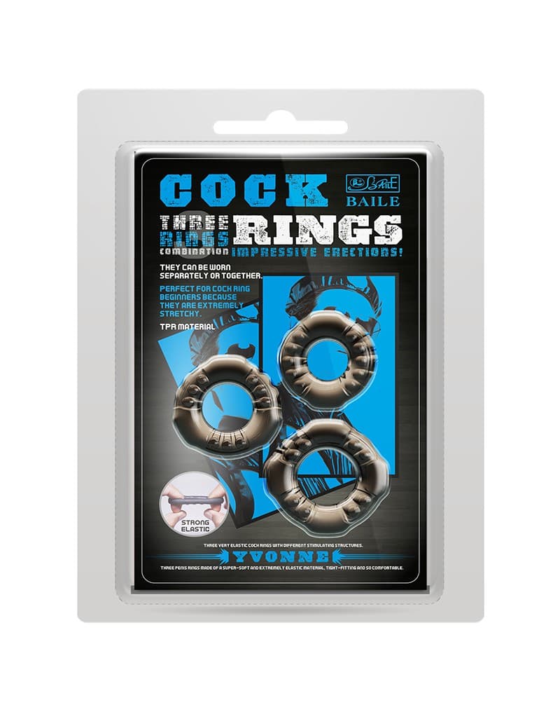 Pretty Love - Yvonne - Cockring Set - Zwart 2