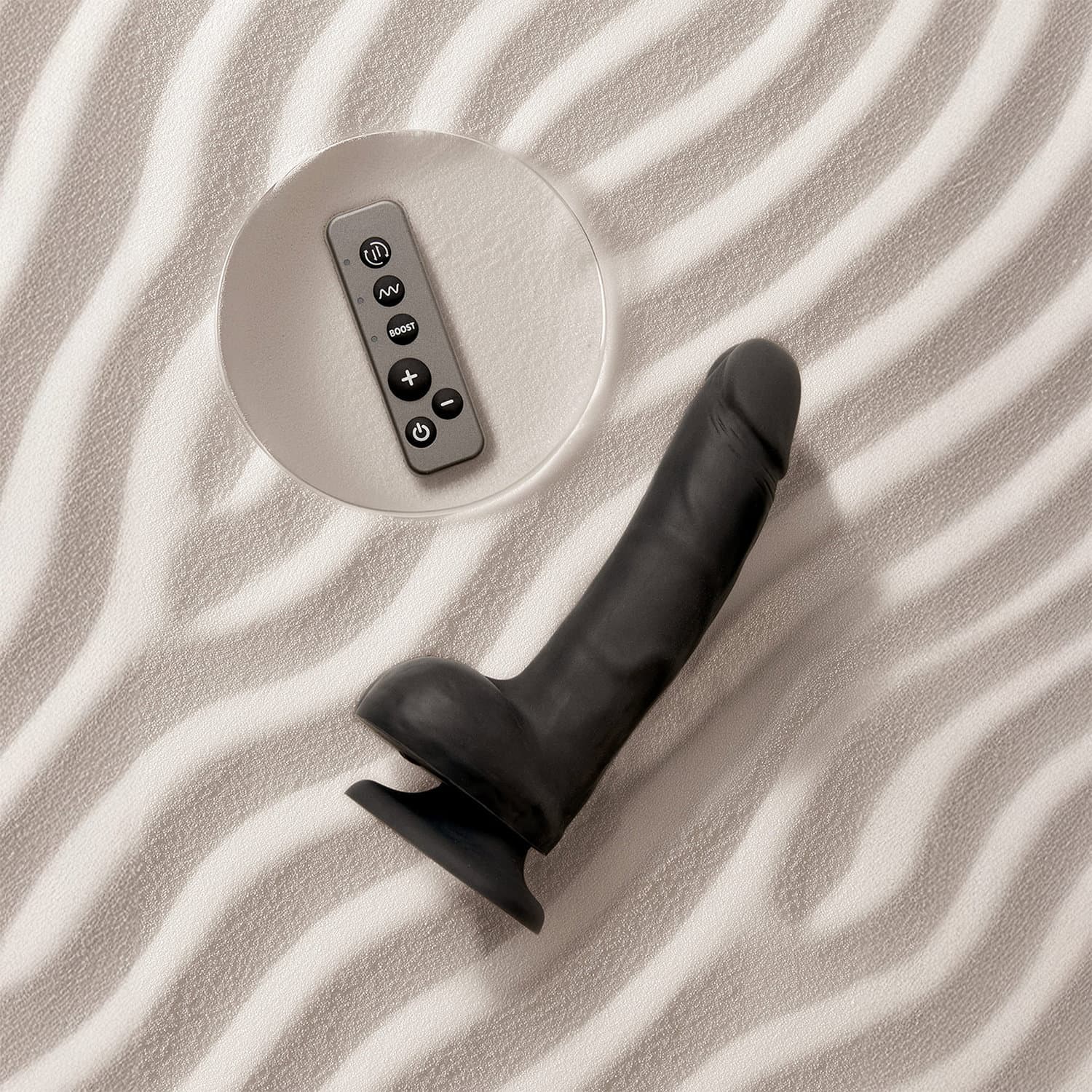 Strap-On-Me - Roterende & vibrerende realistische dildo - maat L - zwart 6