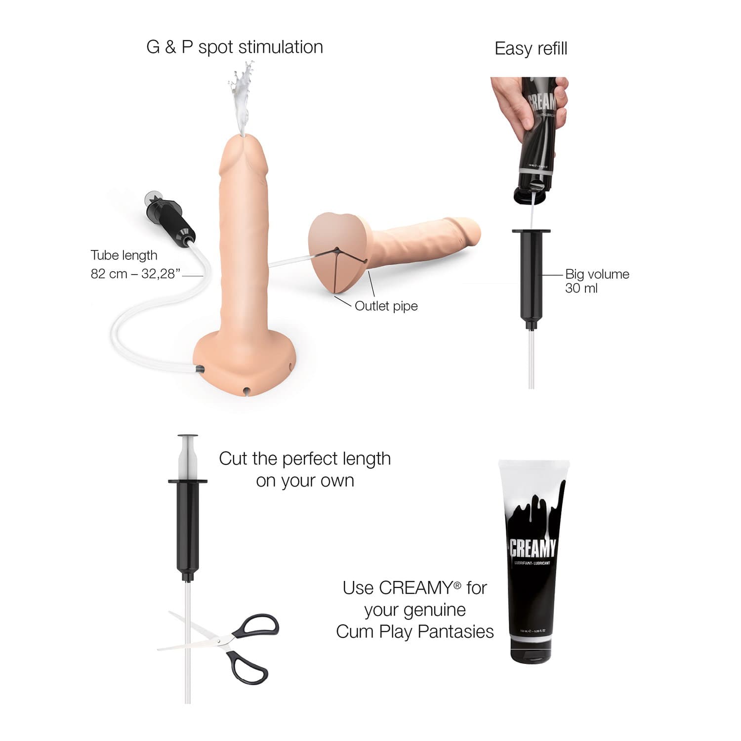 Strap-On-Me - Squirting Cum Dildo Realistic - Maat XL - Nude 2