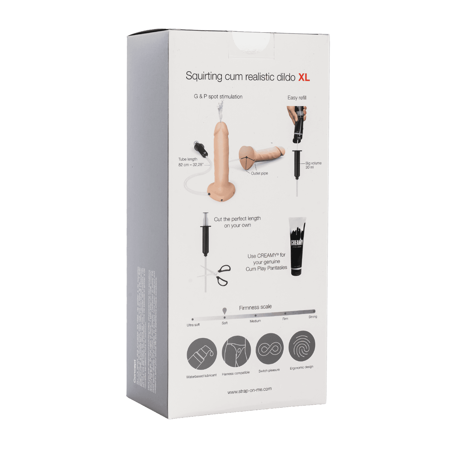 Strap-On-Me - Squirting Cum Dildo Realistic - Maat XL - Nude 8