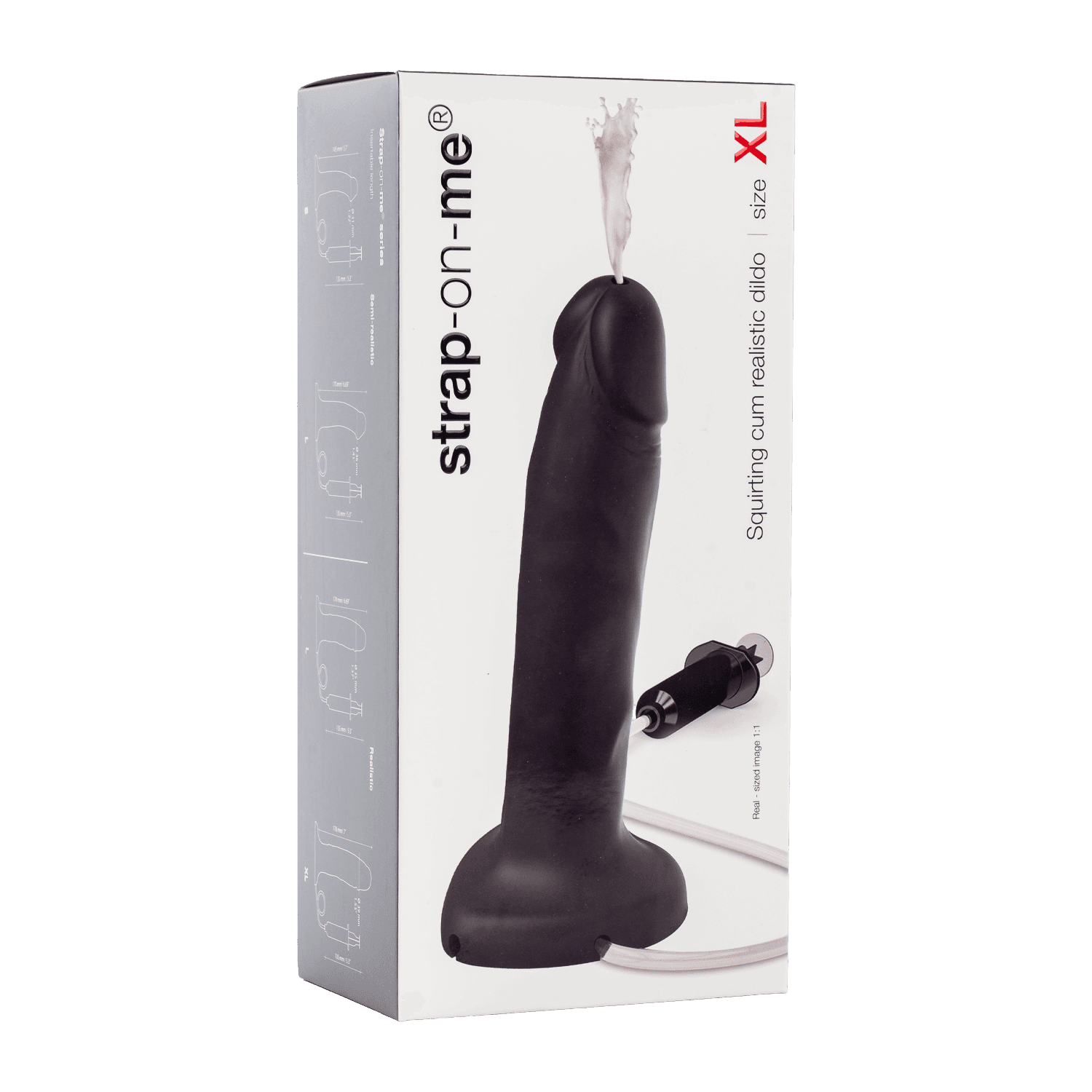Strap-On-Me - Squirting Cum Dildo Realistic - Size XL - Black 2