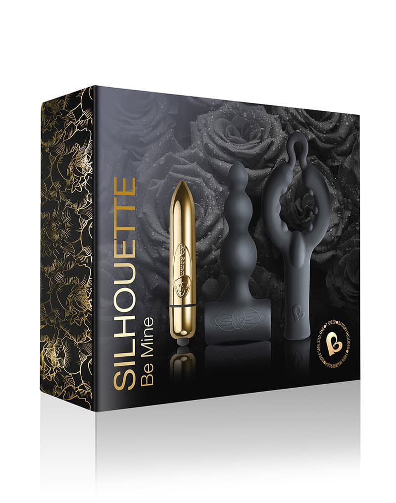 Rocks-Off - Be Mine Set - Cockring, Bullet en Anaal Vibrator - Zwart / Goud 2