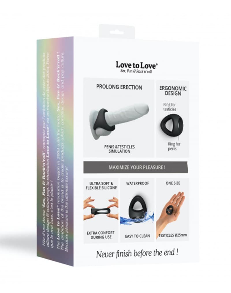 Love to Love - Flux Ring - Cock Ring - Zwart 3