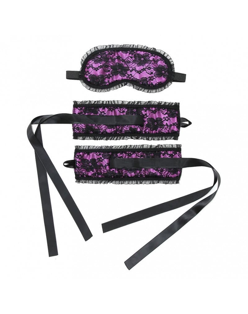 Satijnlook Handboeien en Masker (art. 7040) 2
