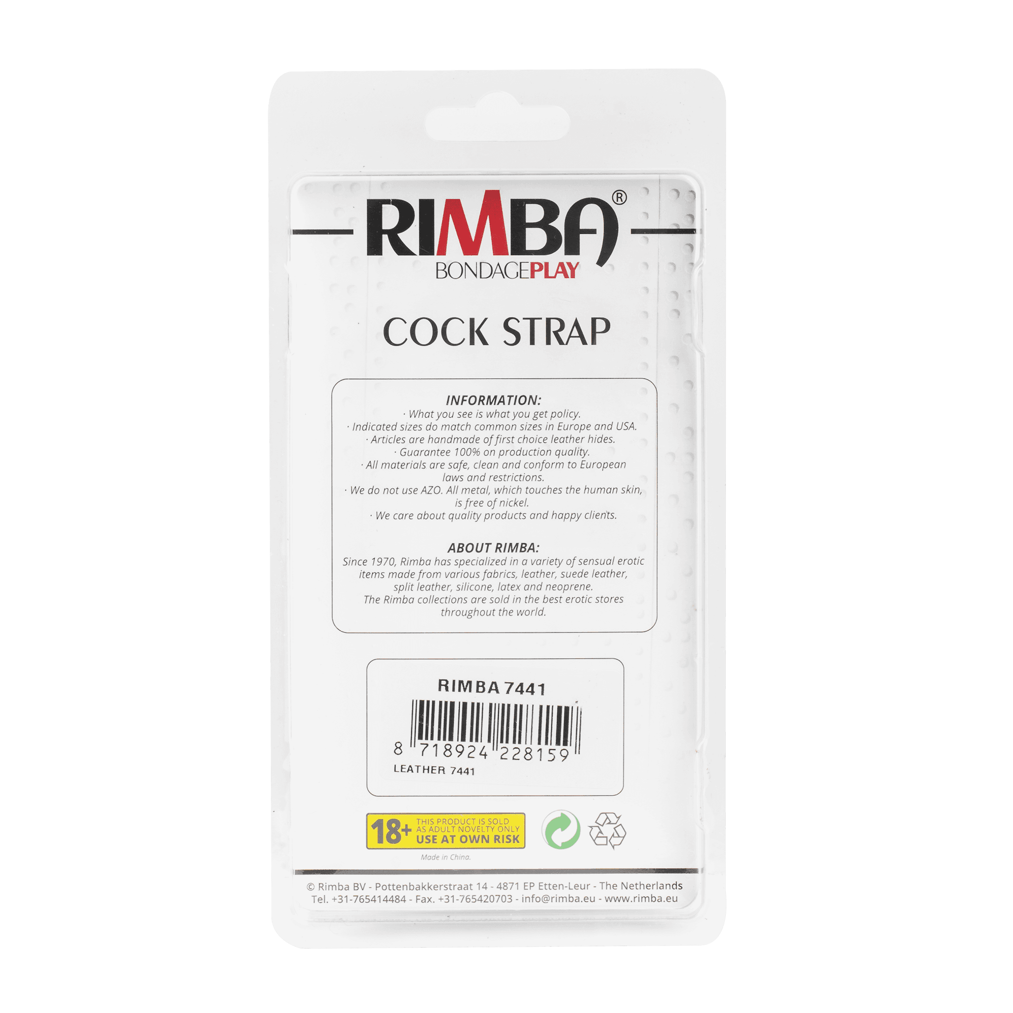 Rimba - Penisartikel met rubberen ringen (art. 7441) 7