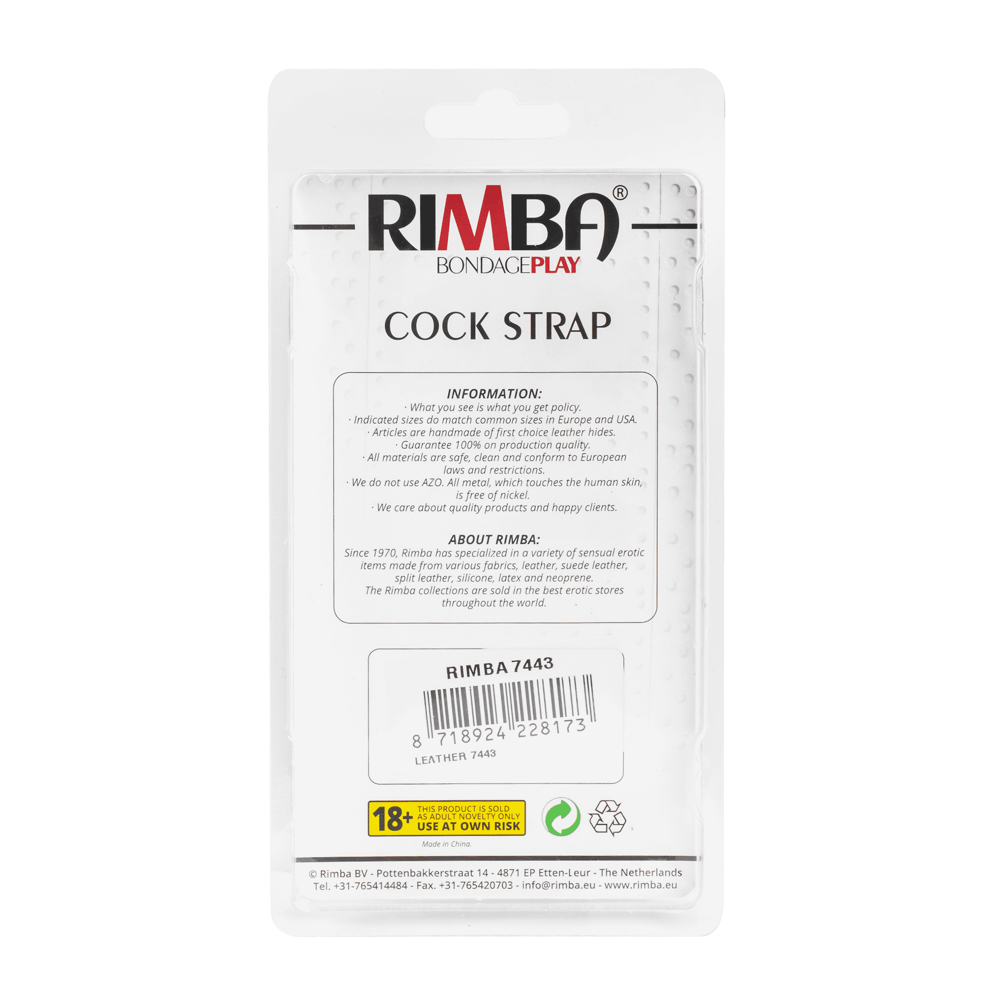 Rimba - Penisartikel met rubberen ringen (art. 7443) 7
