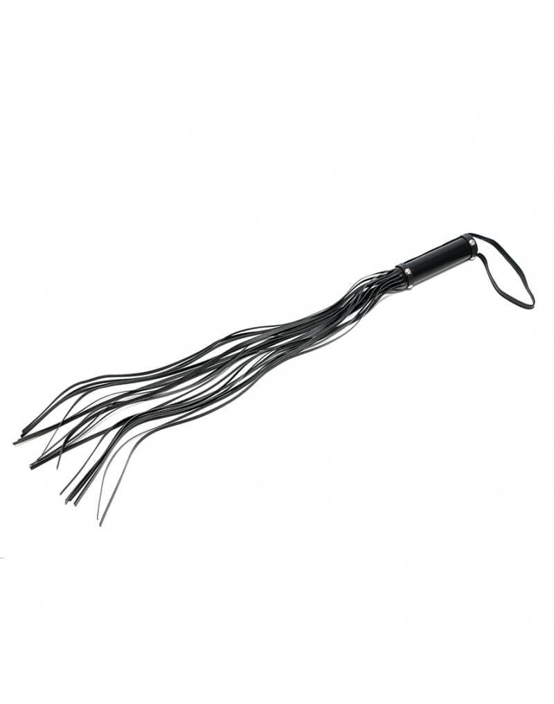 Rimba Bondage Play - Zweep met 19 Strengen (80 cm) - Zwart 2