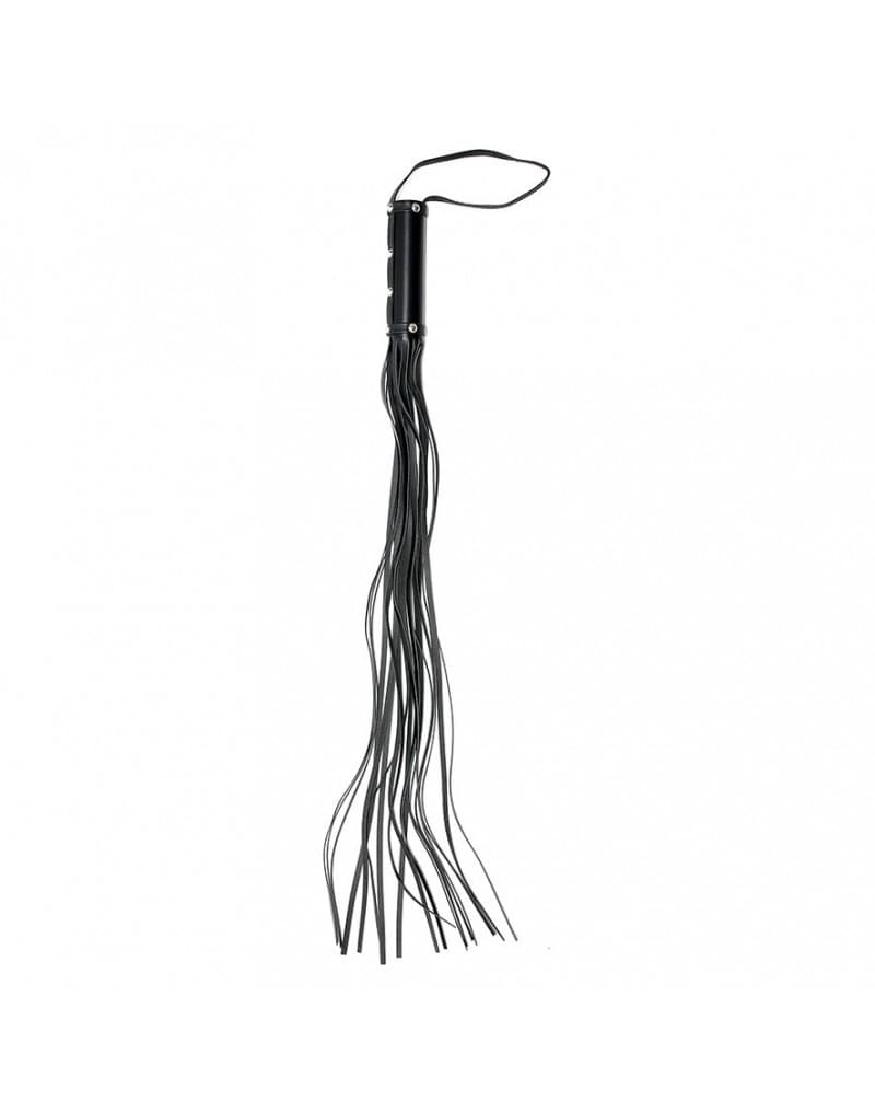 Rimba Bondage Play - Zweep met 19 Strengen (80 cm) - Zwart 1