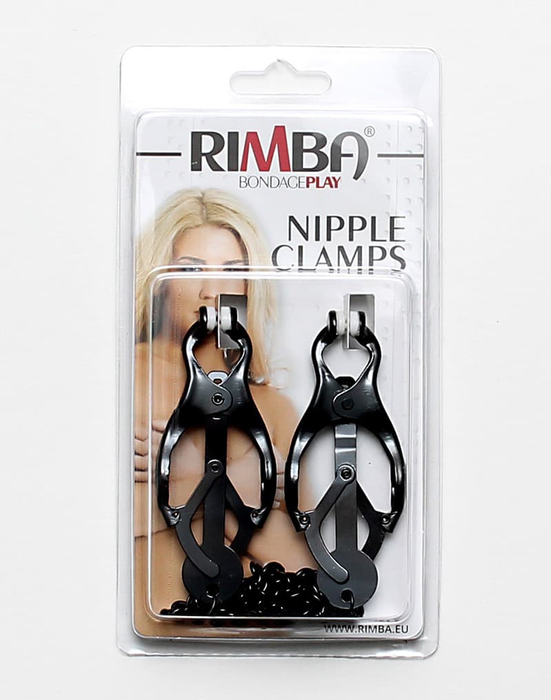Rimba Bondage Play - Verstelbare tepelklemmen aan ketting (art. 8168) 3
