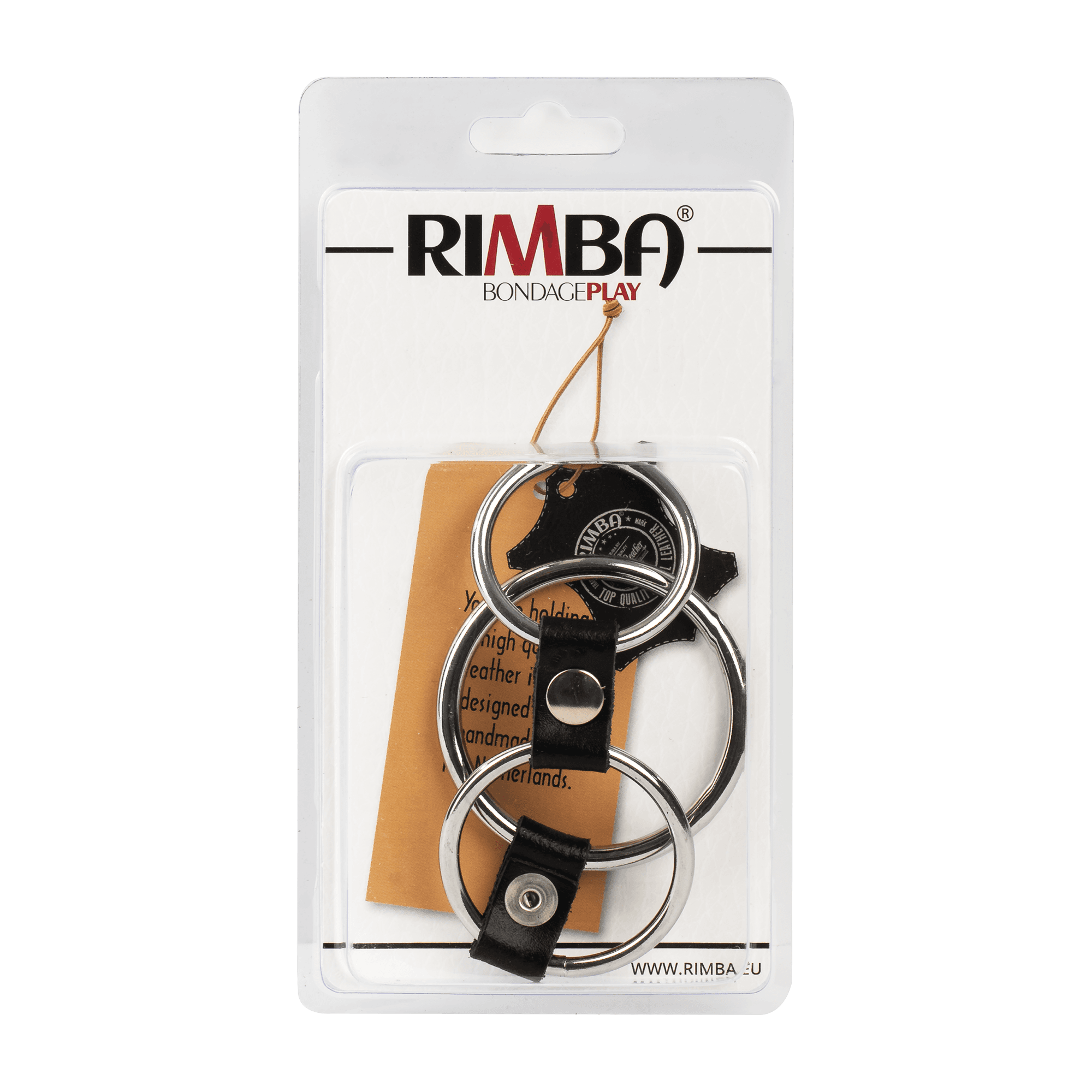 Rimba Bondage Play - Triple Cockring Metaal - Zwart 5