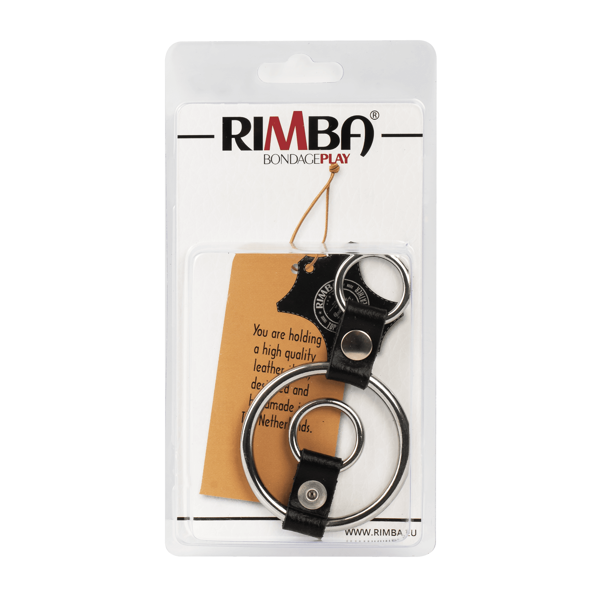 Rimba Bondage Play - Penisring met bevestigingsringen - Zilver & Zwart 5