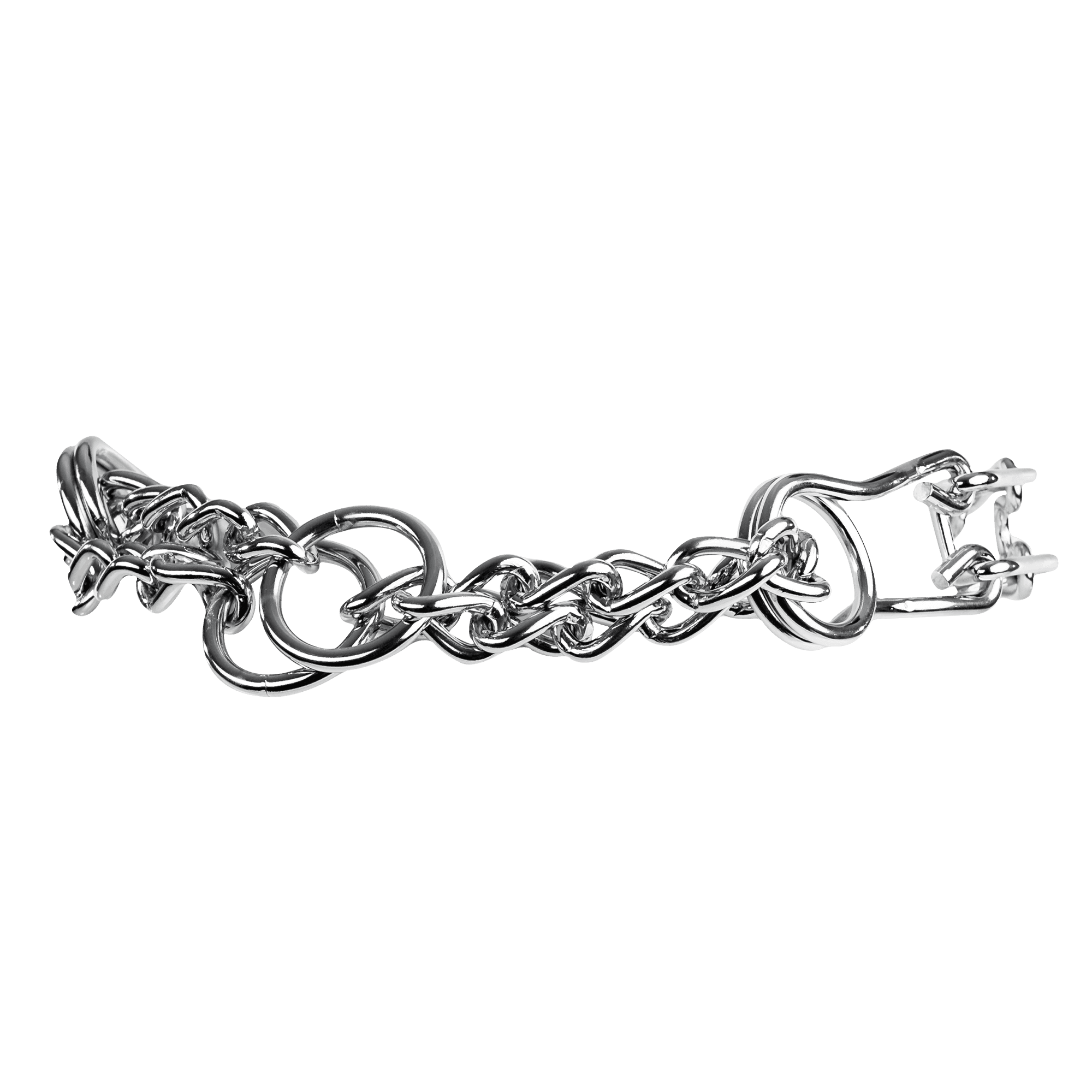 Rimba Bondage Play - Metalen halsband - Zilver 9