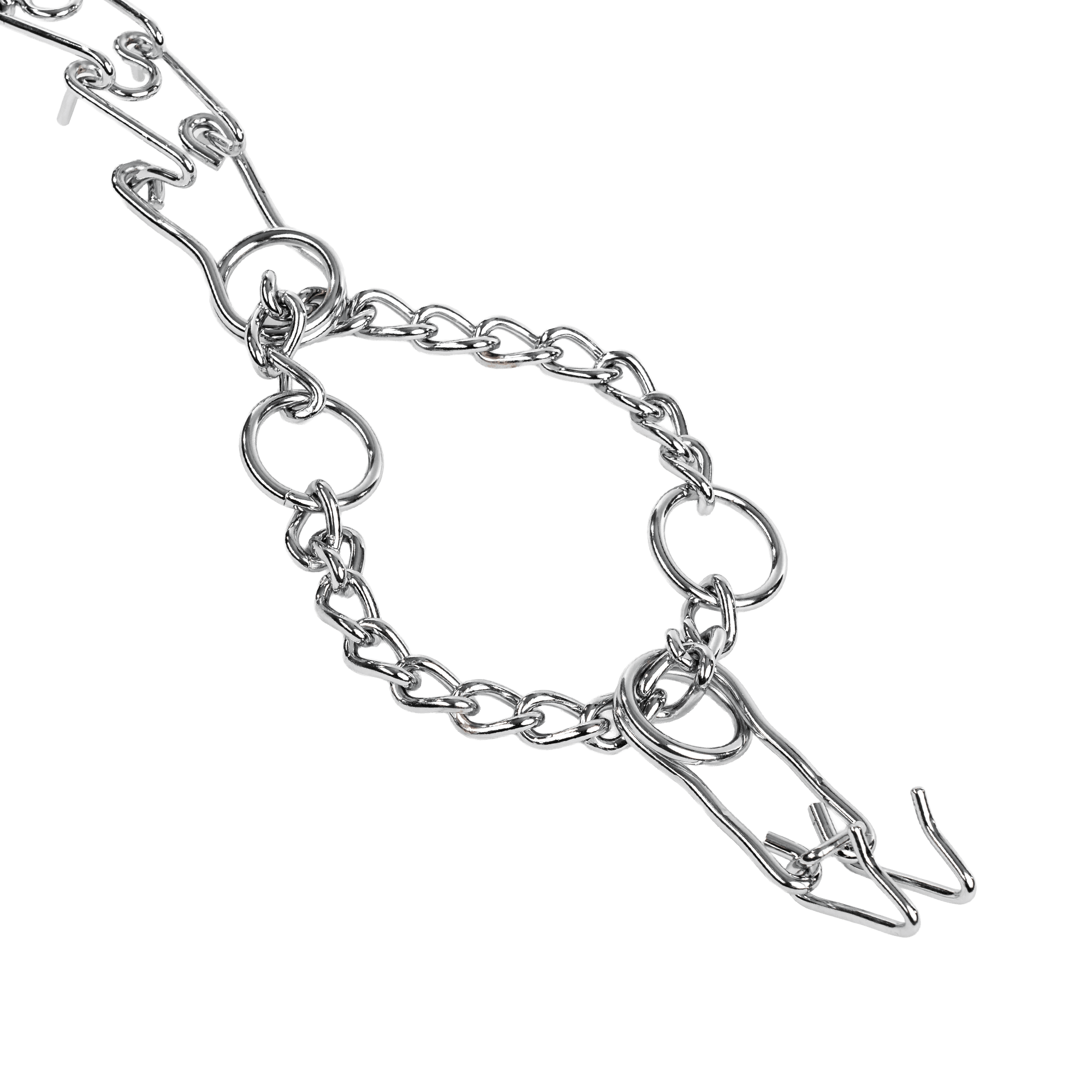 Rimba Bondage Play - Metalen halsband - Zilver 7