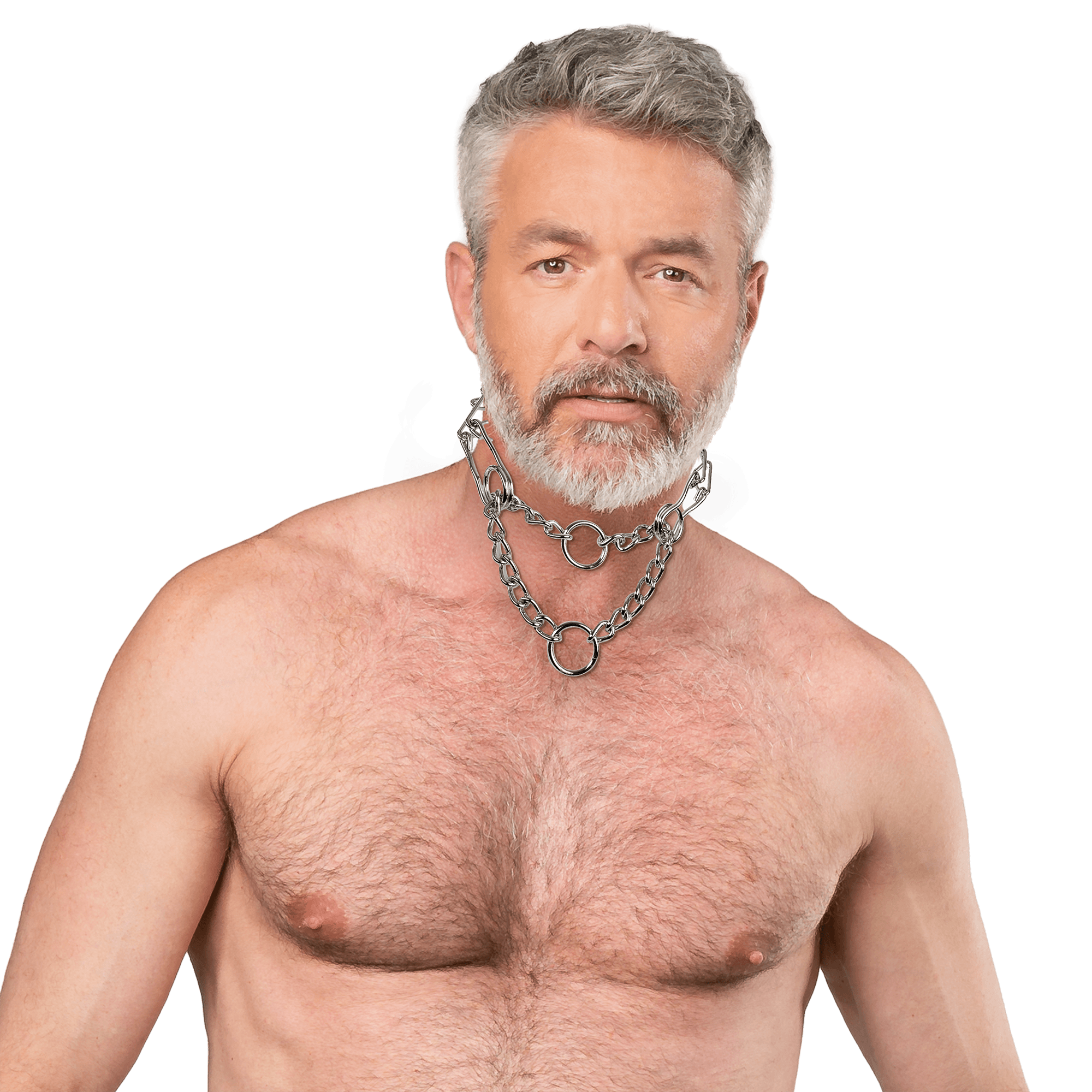 Rimba Bondage Play - Metalen halsband - Zilver 2