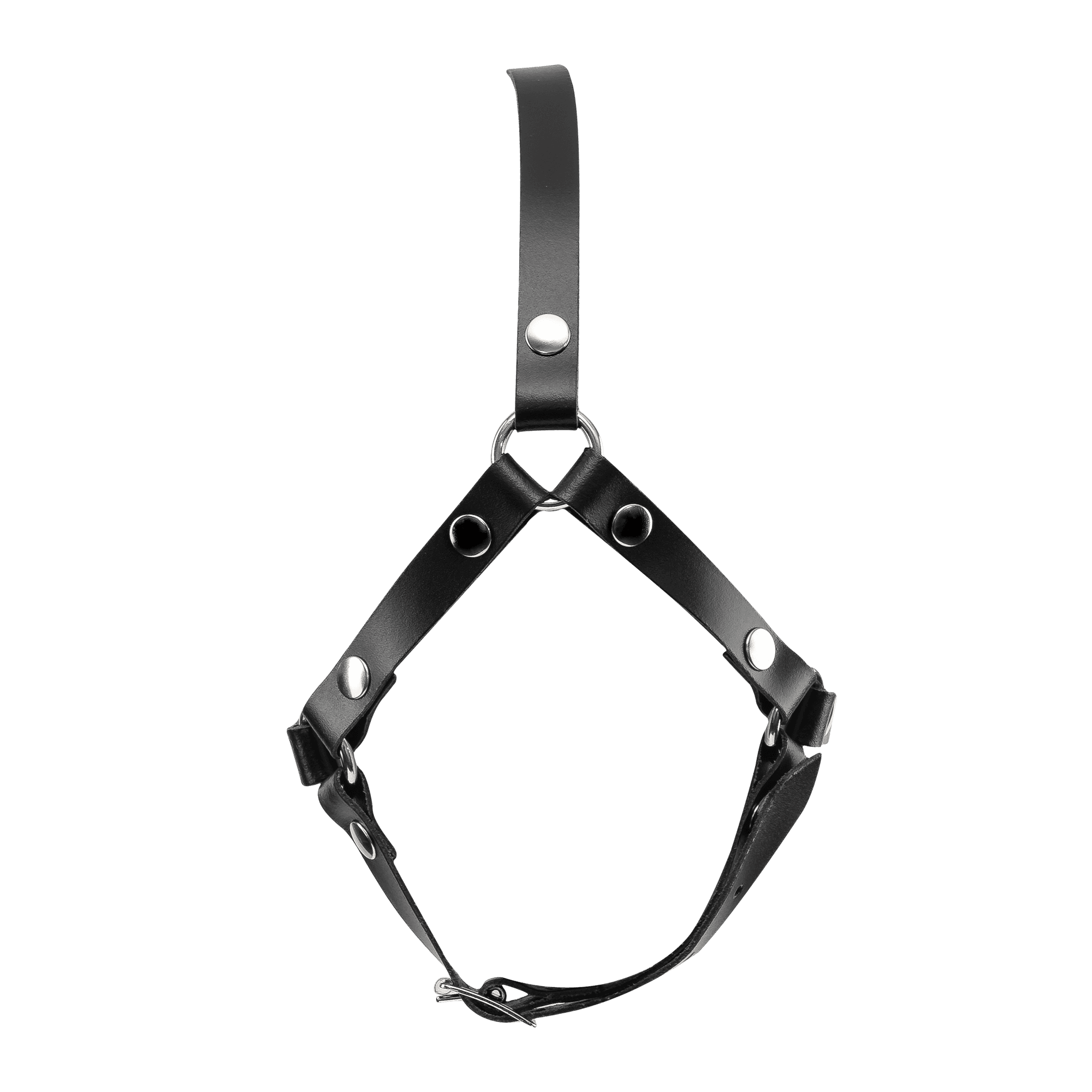 Rimba Bondage Play - Lederen Hoofdharnas - Zwart 5
