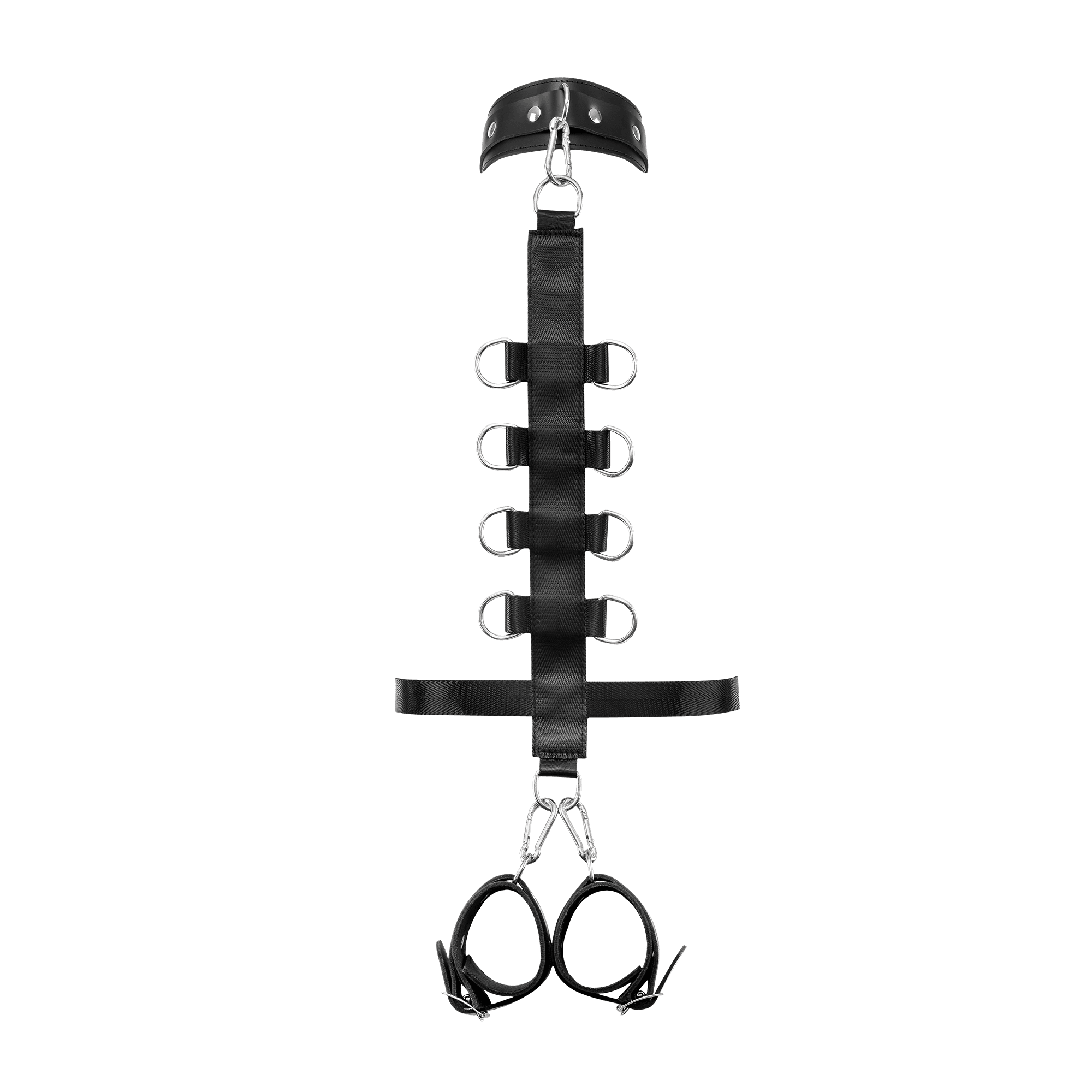 Rimba Bondage Play - Bondageset met nek- en armboeien - Zwart 3