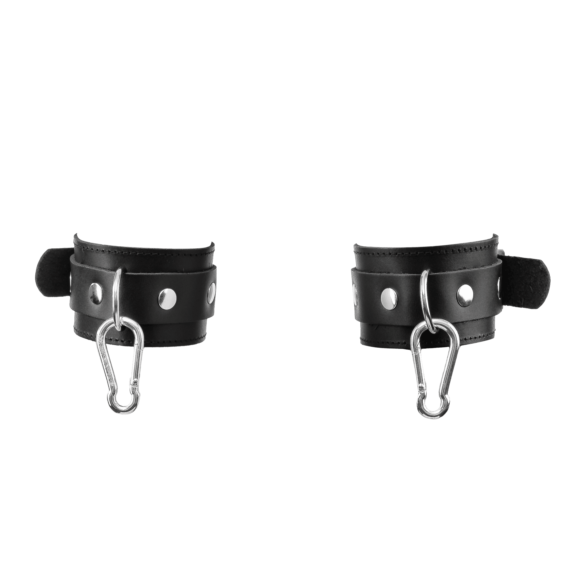 Rimba Bondage Play - Luxe lederen bondageharnas met boeien - Zwart 8