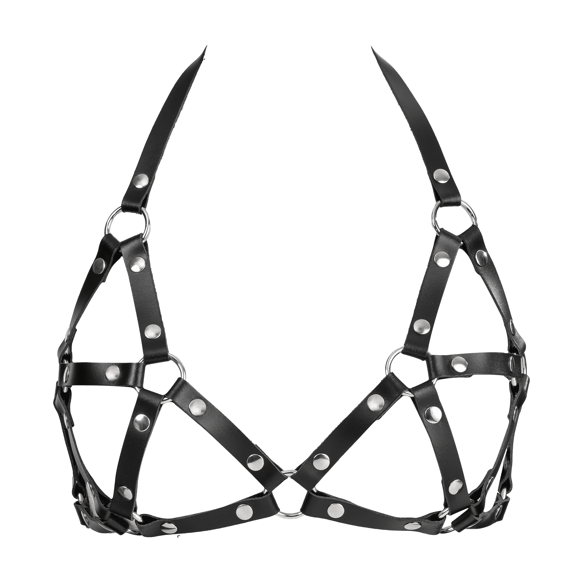 Rimba Bondage Play - Lederen Borstharnas - Zwart (art. 8254) 3