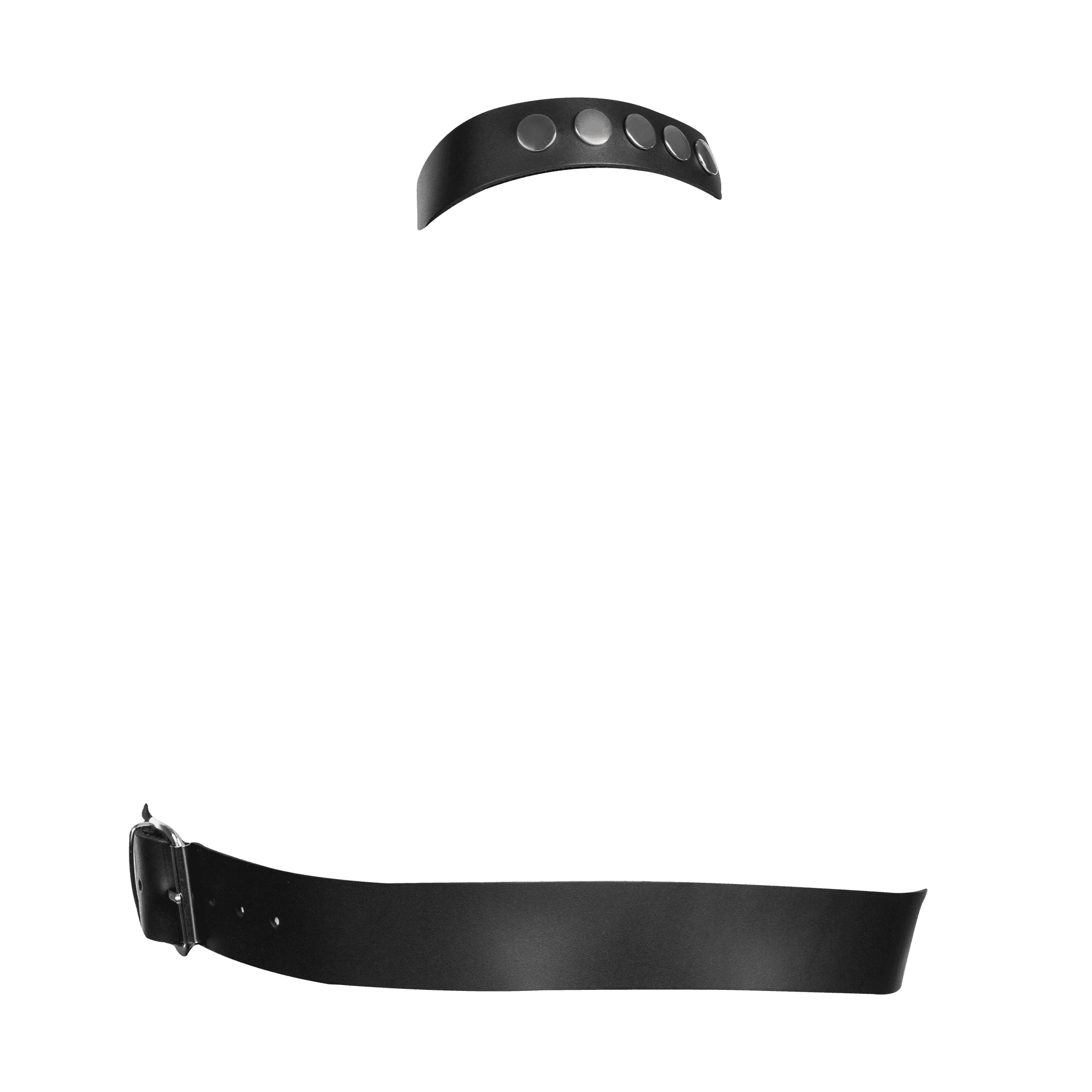 Rimba Bondage Play - Lederen Borstharnas met Halsband - Zwart (art. 8257) 6