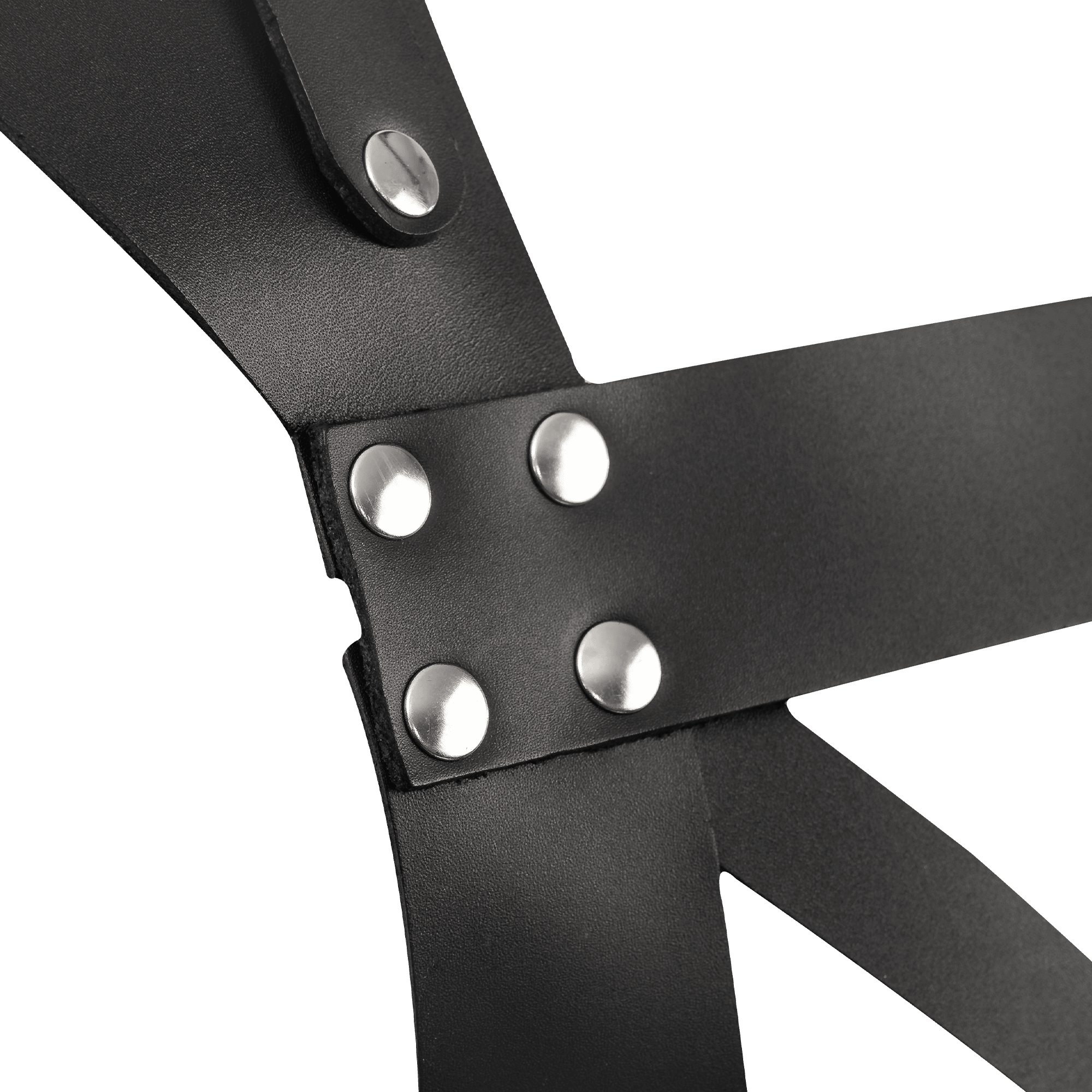 Rimba Bondage Play - Lederen Borstharnas - Zwart (art. 8262) 7