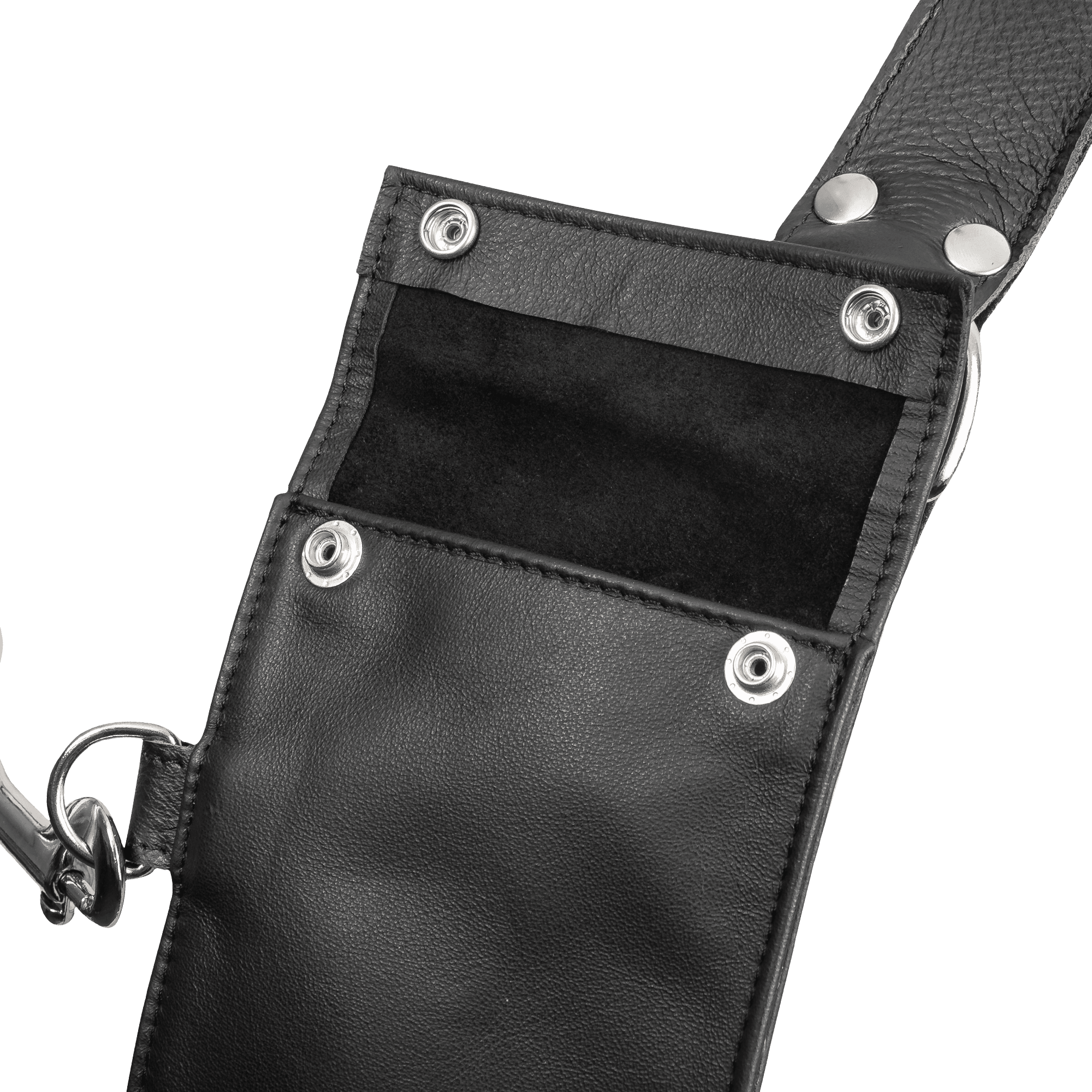 Rimba Bondage Play - Luxe Lederen Borstharnas met Zakken - Zwart 10