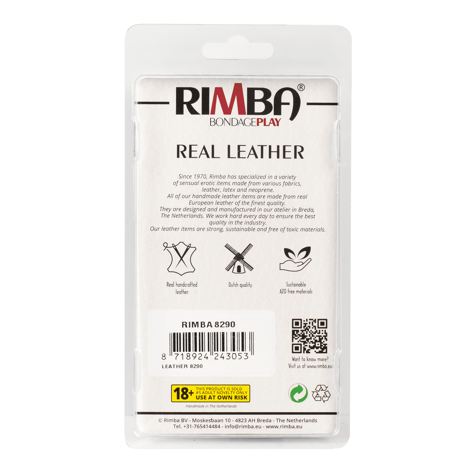 Rimba Bondage Play - Lederen Cockring met Metalen O-Ring - Zwart & Zilver 8