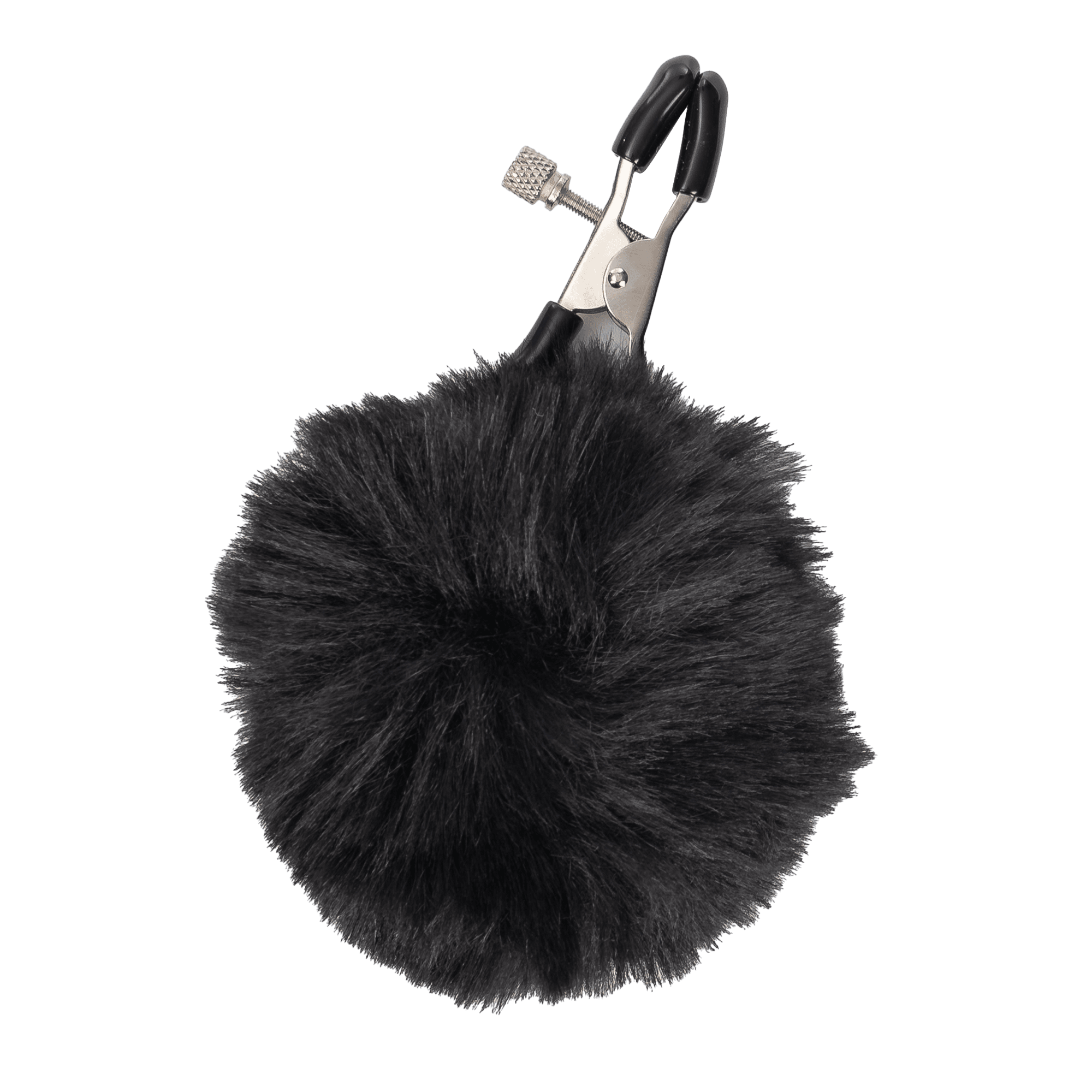 Rimba Bondage Play - Tepelklemmen met pompons - Zwart 5